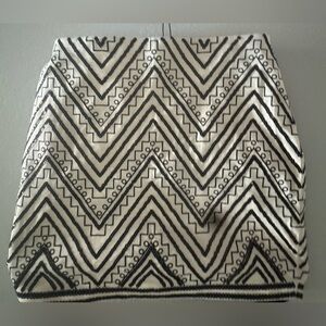 Geometric Black and White Skirt